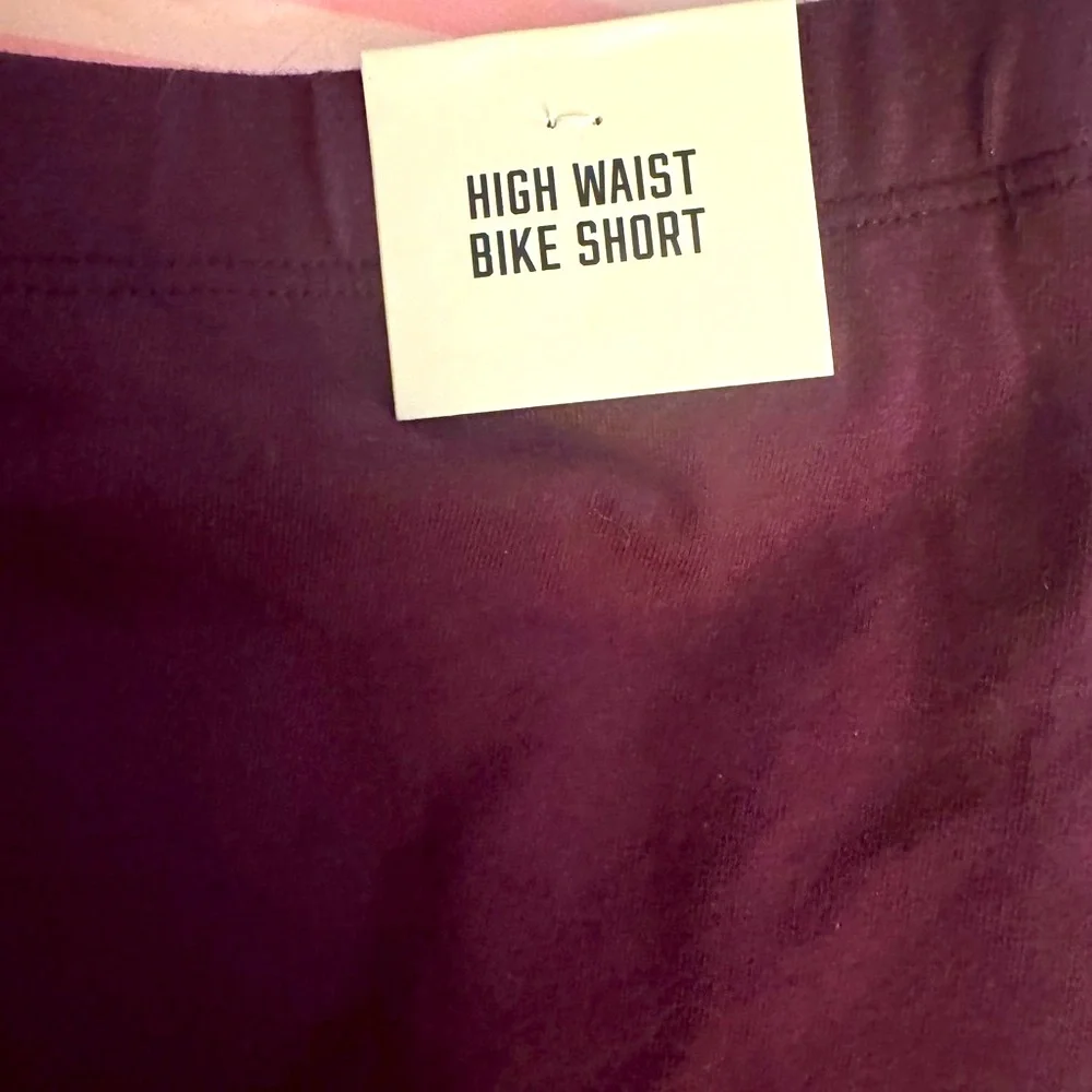 PINK Victoria’s Secret Maroon high waist Yoga Bike shorts - NWT - Size XS